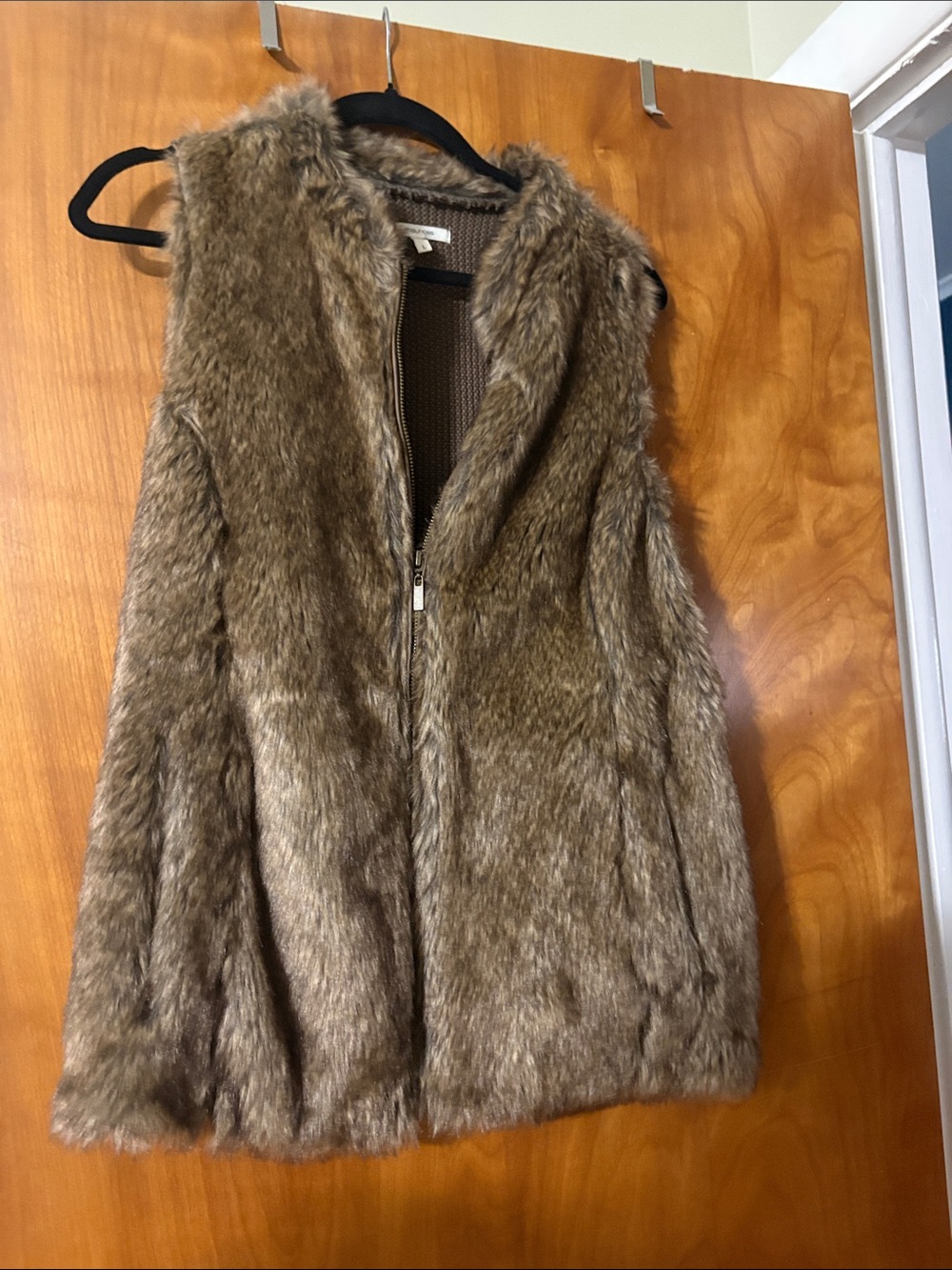 Maurices Plush Faux Fur Teddy Vest in Brown